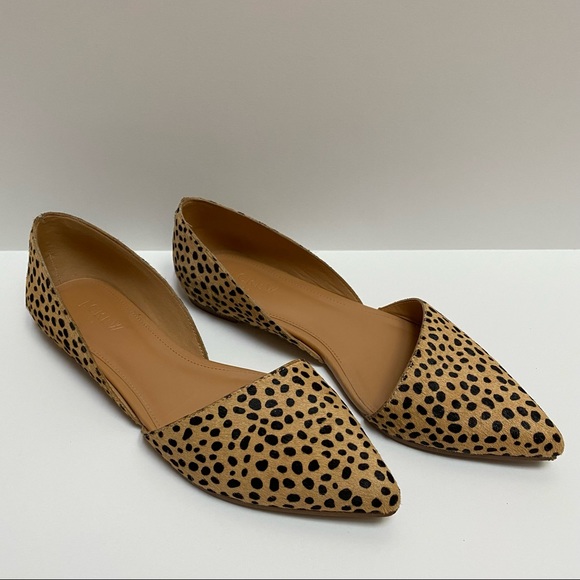J. Crew Shoes - J. Crew Animal Print Calf Hair D’orsay Pointed Toe Flats: size 8.5